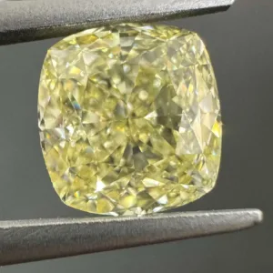 1.54 Carat Cushion Brilliant Fancy Yellow VVS2 Natural Diamond