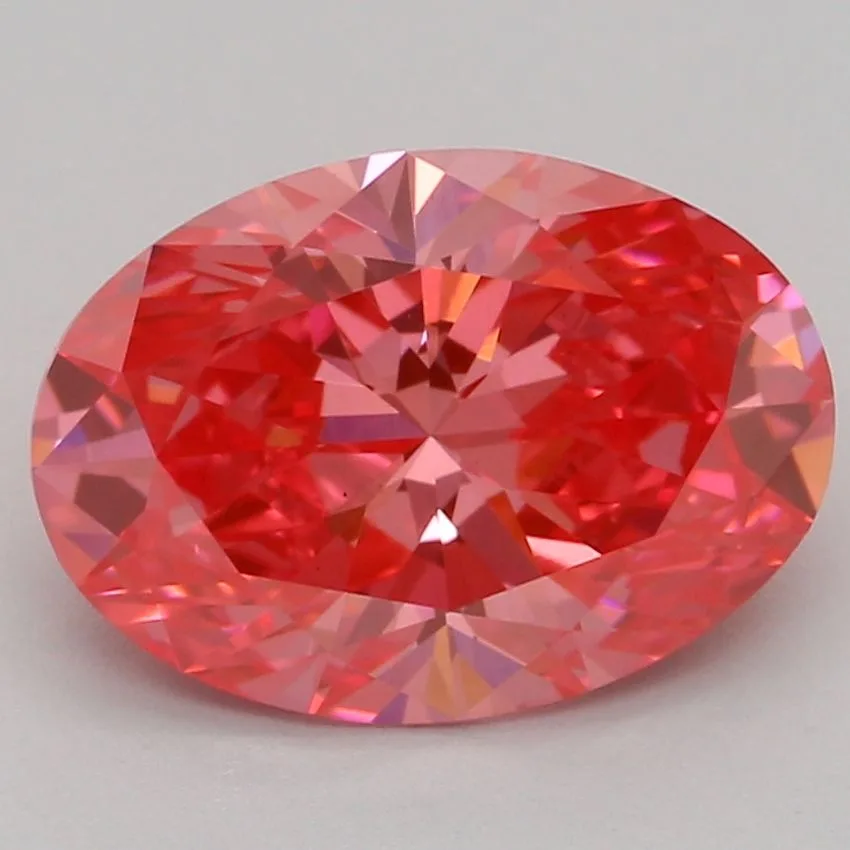 1.59 Carat Fancy Vivid Pink VS1 OVAL Lab Diamond