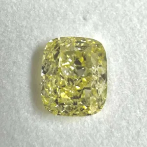 1.6 Carat Cushion Brilliant Fancy Yellow VS2 Natural Diamond