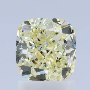 1.7 Carat Cushion Brilliant Fancy Light Yellow VS2 Natural Diamond