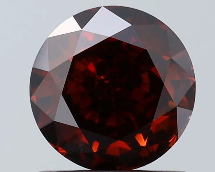1 Carat Round Fancy Deep Orange Brown SI2 Natural Diamond 1 1 Carat Round Fancy Deep Orange Brown SI2 Natural Diamond