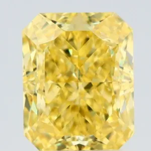 2.01 Carat Radiant Fancy Intense Yellow VS2 Natural Diamond
