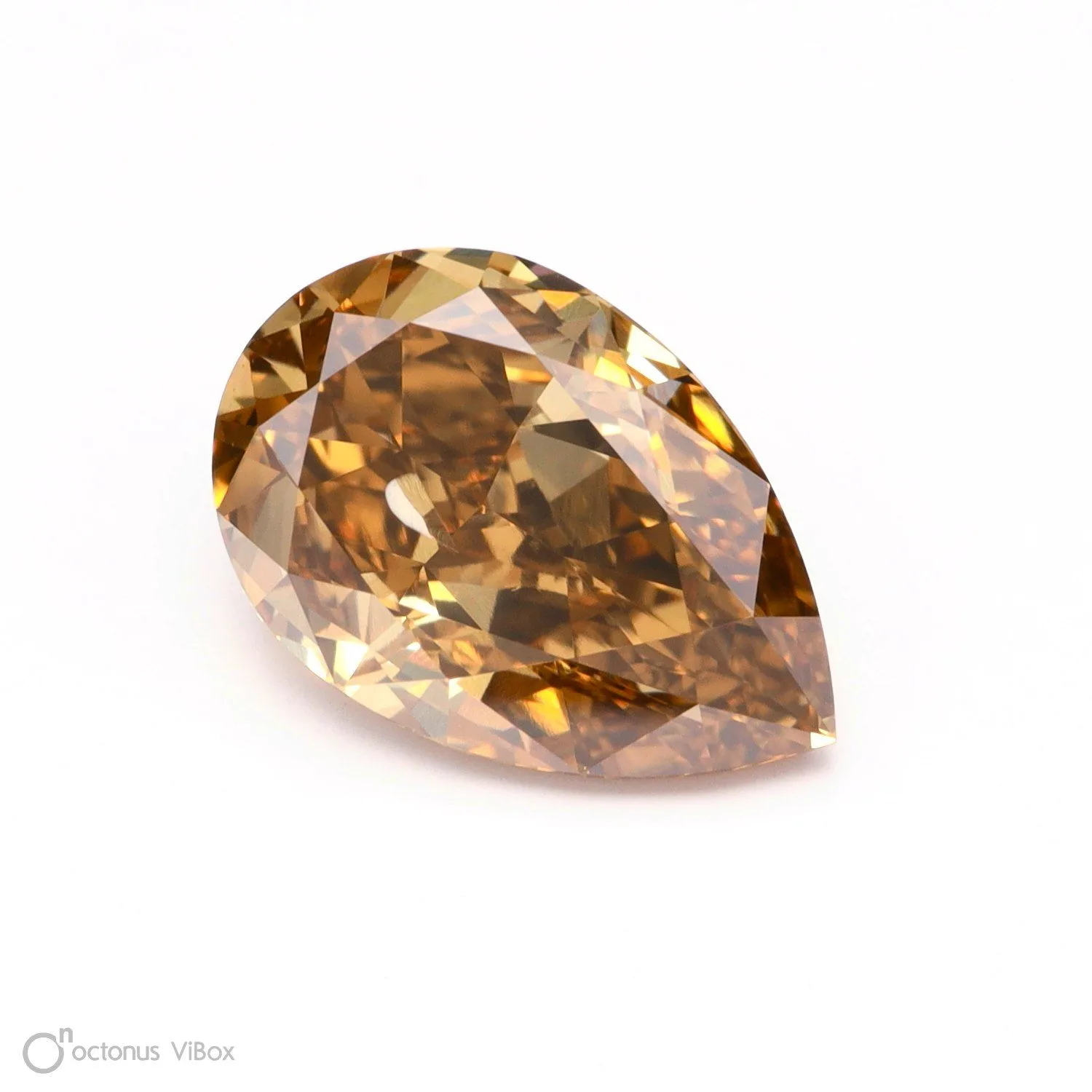 2.02 Carat Pear Fancy Yellow Brown I1 Natural Diamond