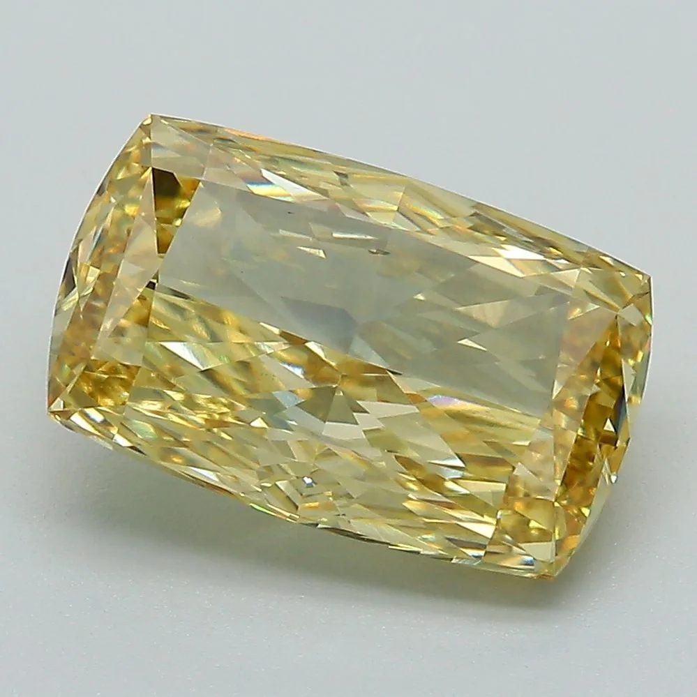 4.08 Carat Cushion Modified Fancy Vivid Yellow VS2 Lab Diamond 1 4.08 Carat Cushion Modified Fancy Vivid Yellow VS2 Lab Diamond