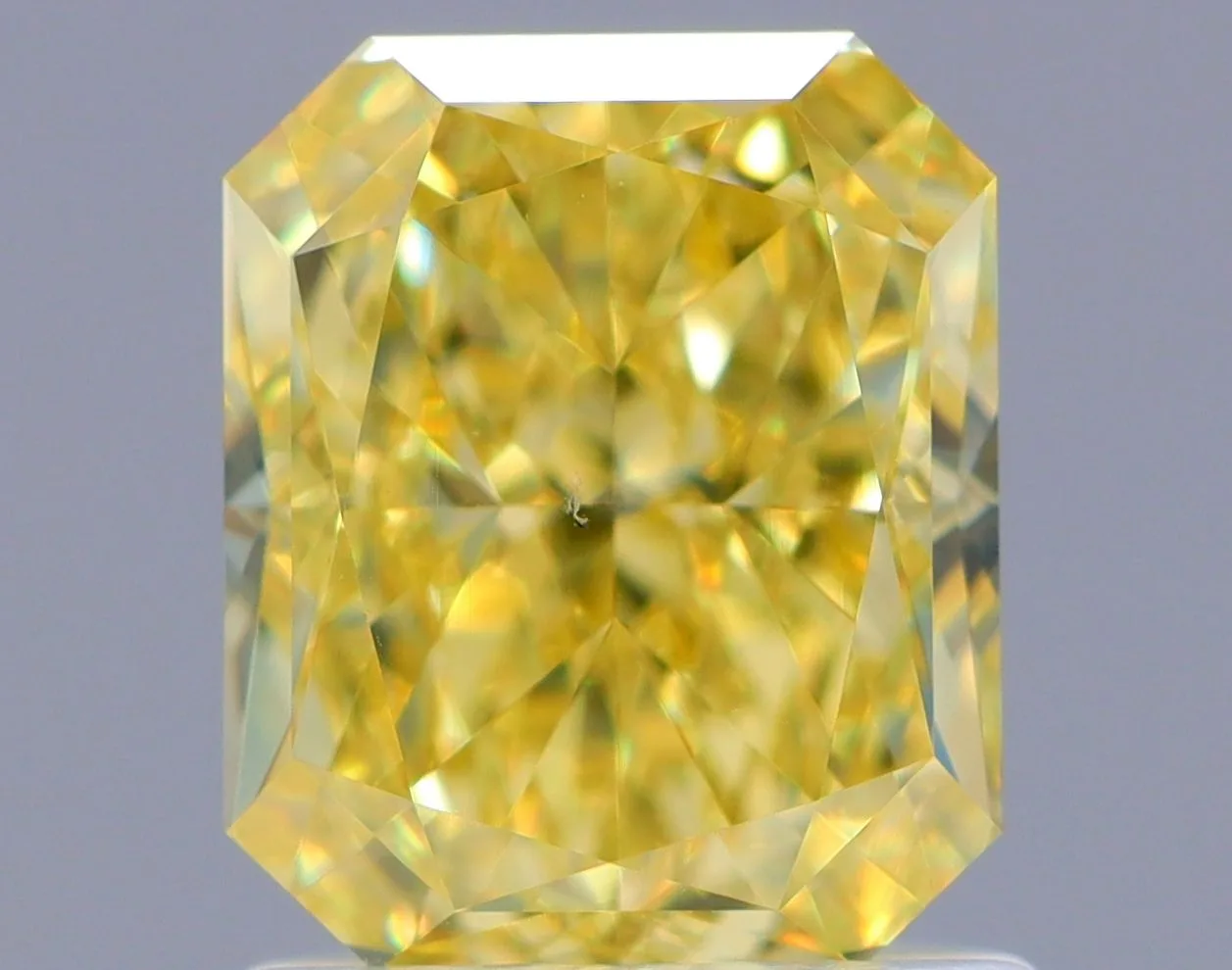 1.51 Carat Radiant Fancy Intense Yellow VS2 Natural Diamond 1 1.51 Carat Radiant Fancy Intense Yellow VS2 Natural Diamond