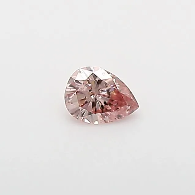 0.1 Carat Pear Fancy Intense Pink Natural Diamond