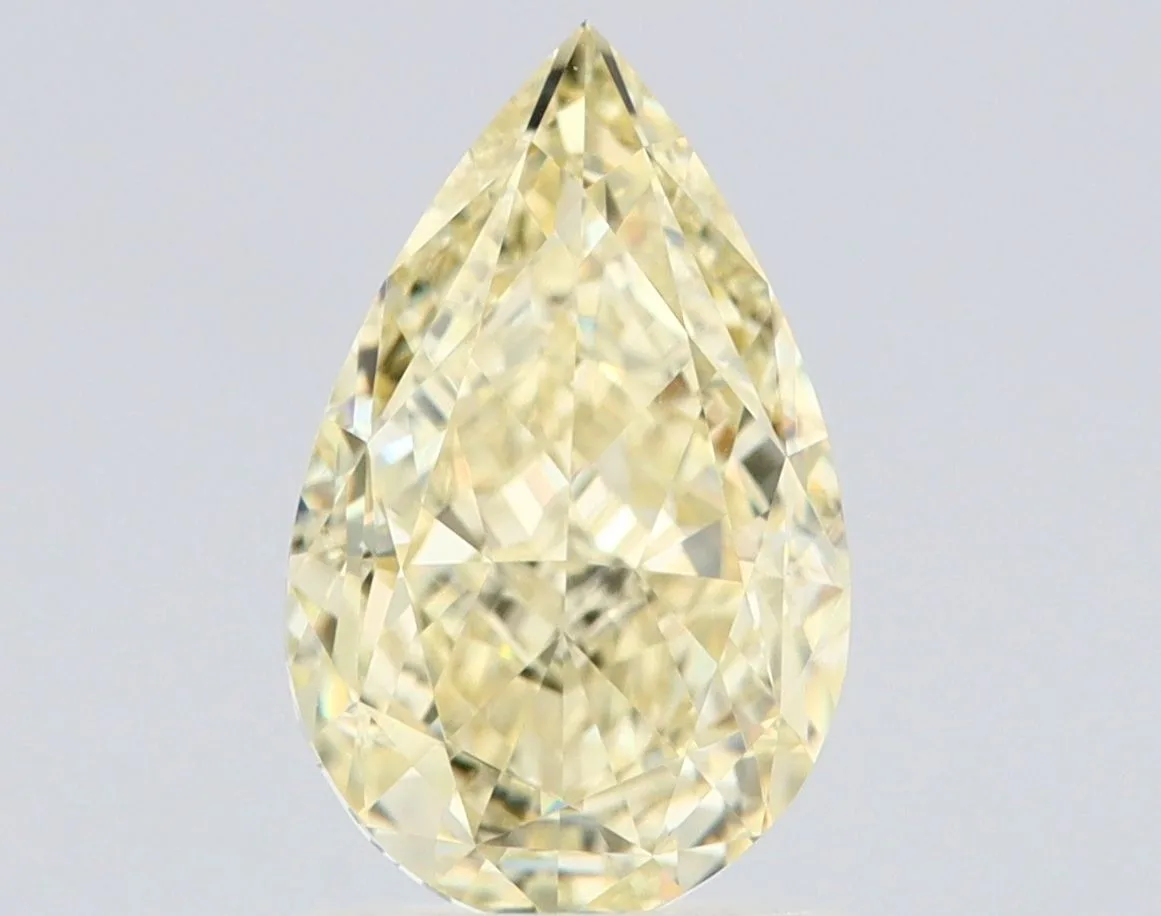 1.81 Carat Pear Fancy Light Yellow VS1 Natural Diamond 1 1.81 Carat Pear Fancy Light Yellow VS1 Natural Diamond