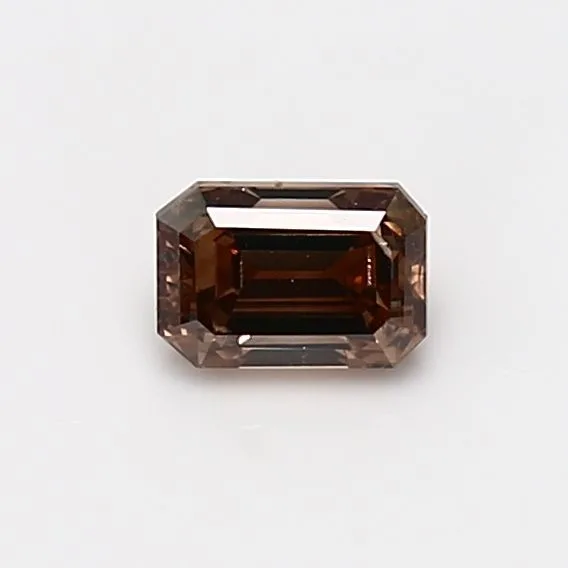 0.55 Carat Emerald Fancy Dark Brown I1 Natural Diamond