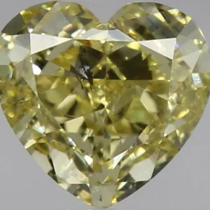 1 Carat Heart Fancy Intense Yellow I1 Natural Diamond