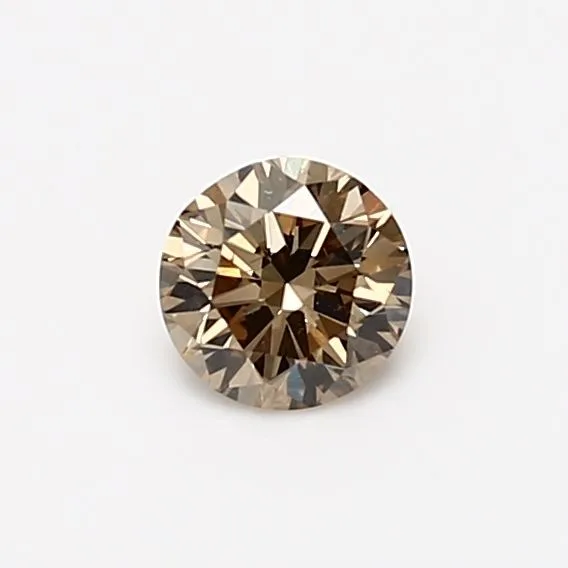 0.45 Carat Round Fancy Light Brown SI1 Natural Diamond