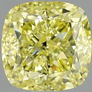 1.53 Carat Cushion Modified Fancy Yellow SI1 Natural Diamond