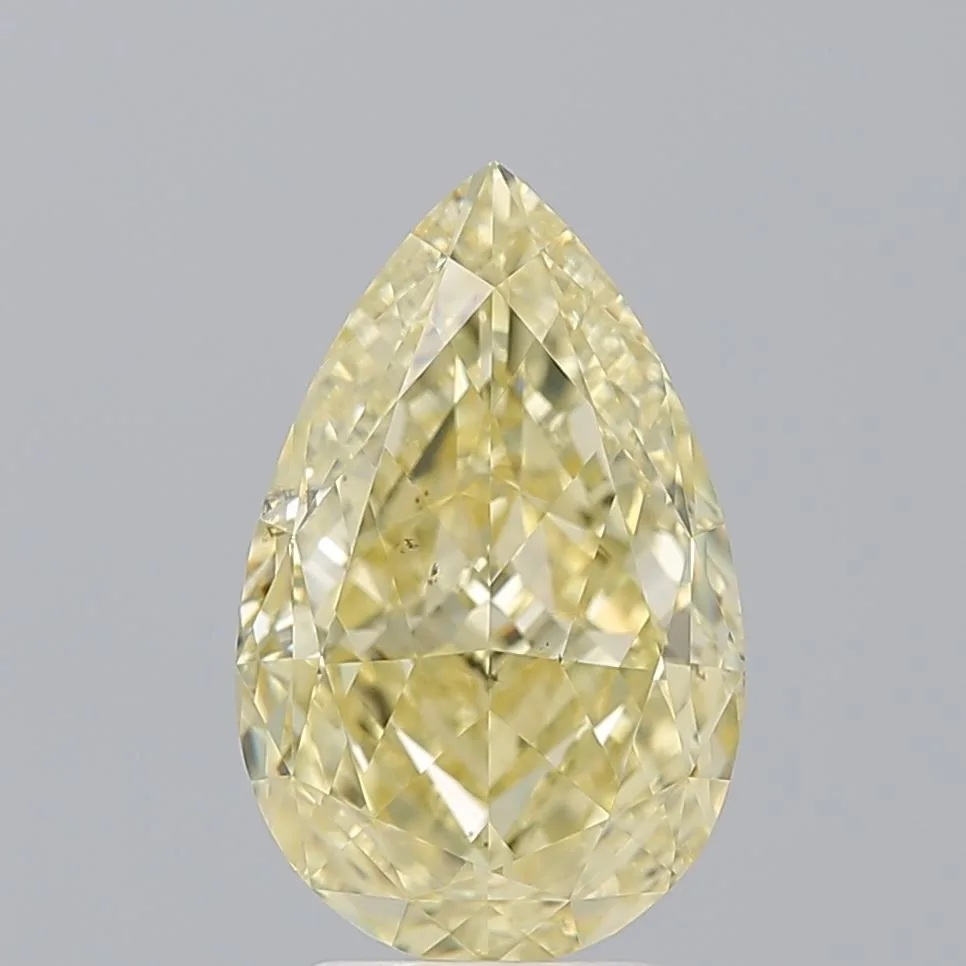 3.73 Carat Pear Fancy Intense Yellow SI1 Natural Diamond