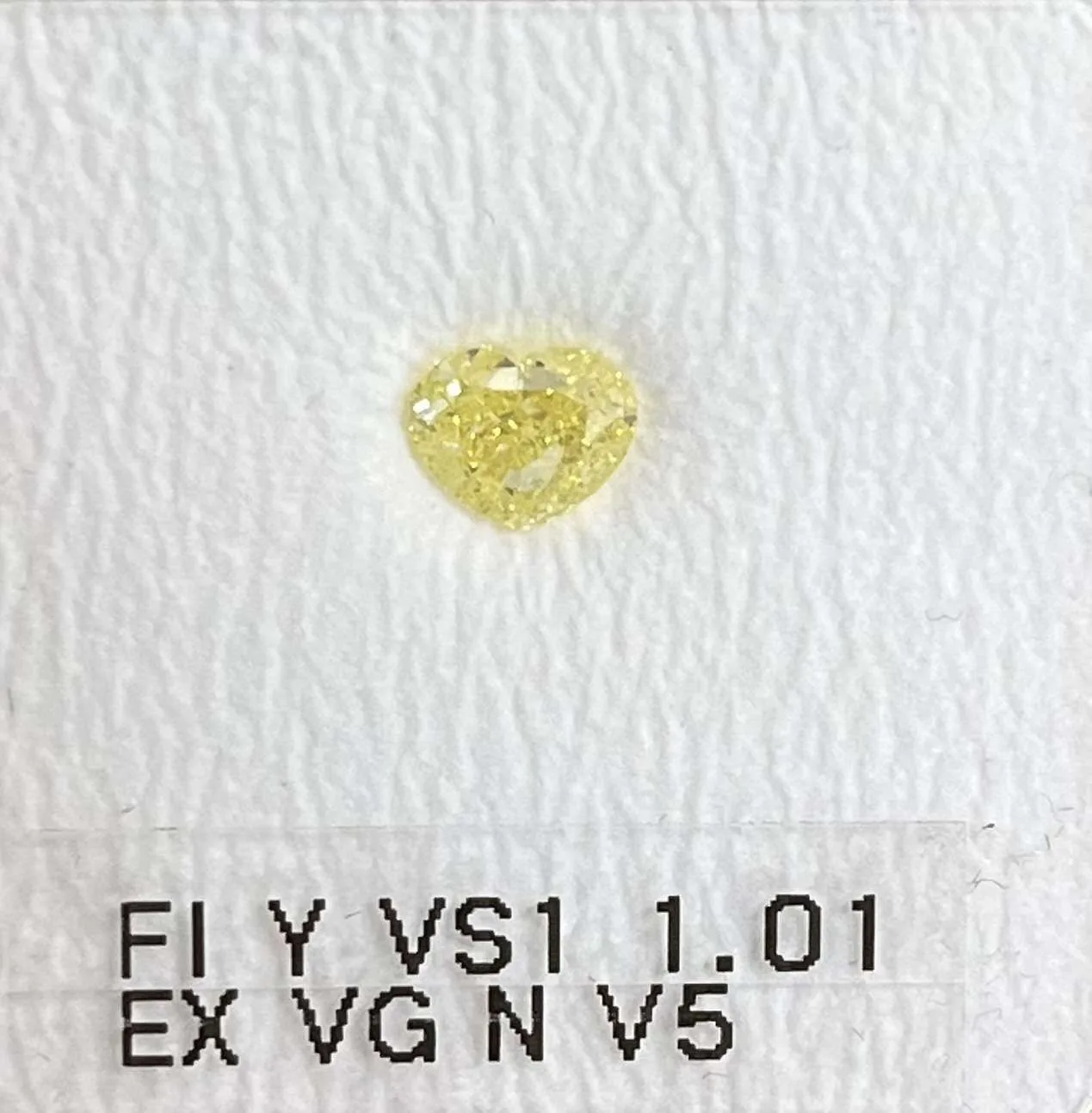 1.01 Carat Heart Fancy Intense Yellow VS1 Natural Diamond 1 1.01 Carat Heart Fancy Intense Yellow VS1 Natural Diamond