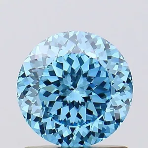 1.14 Carat Round Fancy Vivid Blue VVS2 Lab Diamond