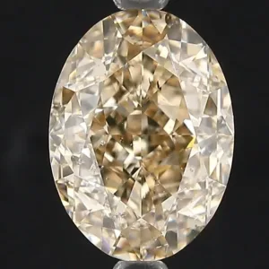 2.51 Carat Oval Fancy Yellow Brown SI2 Natural Diamond