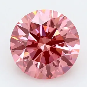 4.04 Carat Round Fancy Vivid Pink VVS2 Lab Diamond
