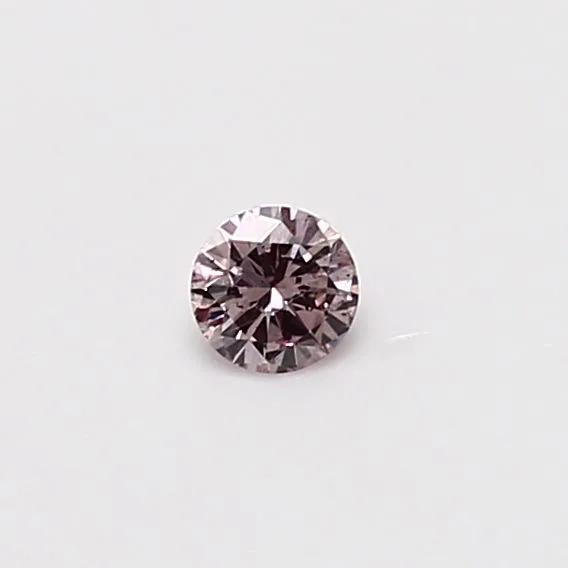 0.12 Carat Round Fancy Pink SI2 Natural Diamond