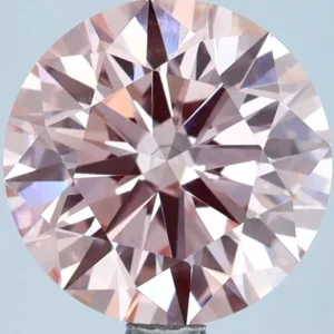 3.01 Carat Round Fancy Intense Pink VS2 Lab Diamond