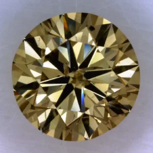 0.83 Carat Round Fancy Dark Yellow Brown Natural Diamond