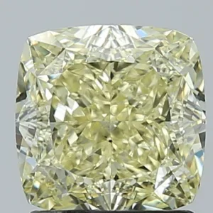 2.01 Carat Cushion Modified Fancy Yellow VS2 Natural Diamond
