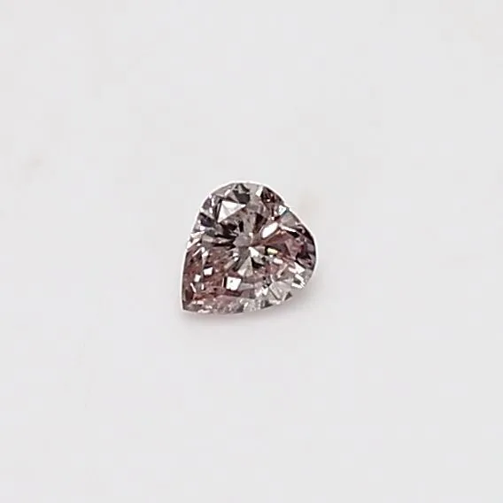 0.1 Carat Heart Fancy Brown Pink Natural Diamond