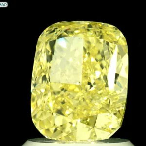 1.5 Carat Cushion Brilliant Fancy Intense Yellow VS2 Natural Diamond