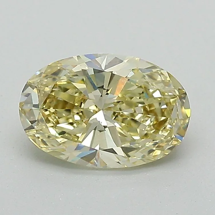 1.13 Carat Fancy Yellow VVS2 OVAL Lab Diamond