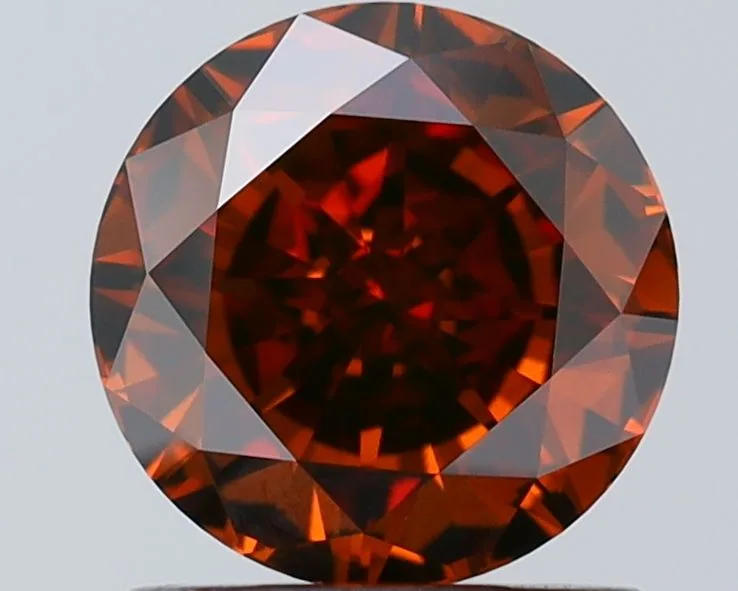 1.19 Carat Round Fancy Dark Orange Brown VS1 Natural Diamond 1 1.19 Carat Round Fancy Dark Orange Brown VS1 Natural Diamond
