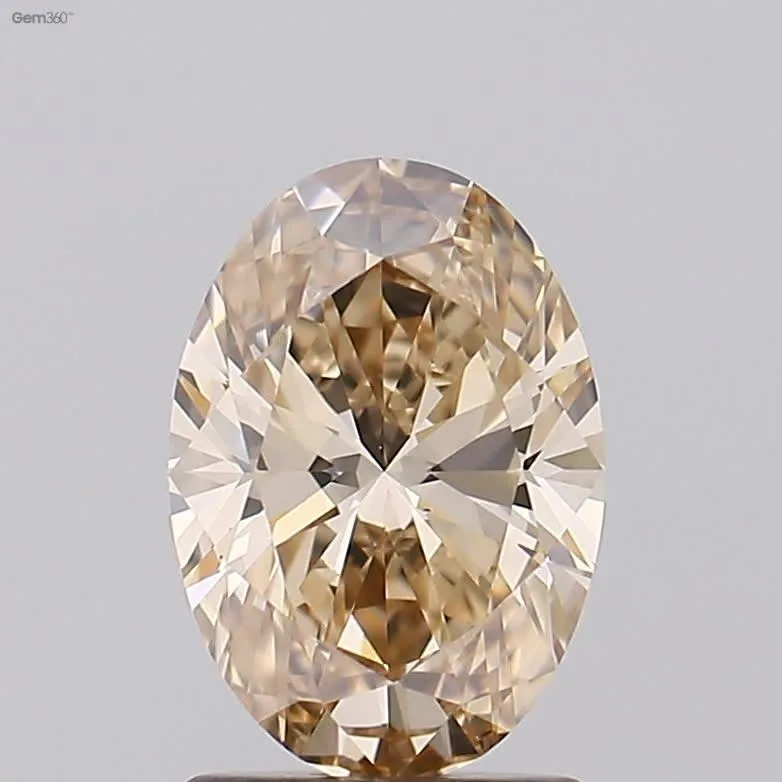 1.51 Carat Oval Fancy Orange VS1 Natural Diamond