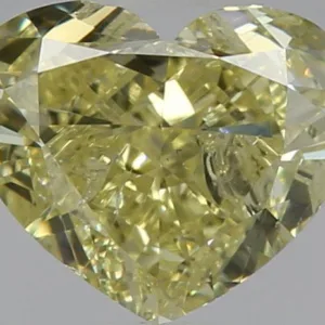 1 Carat Heart Fancy Yellow I1 Natural Diamond