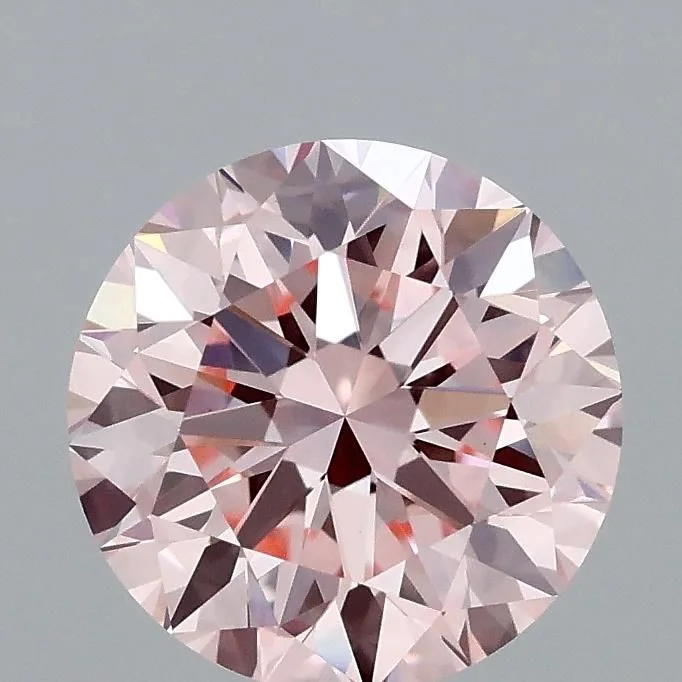 1.71 Carat Round Fancy Intense Pink VVS2 Lab Diamond