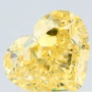 1 Carat Heart Fancy Intense Yellow VS1 Natural Diamond