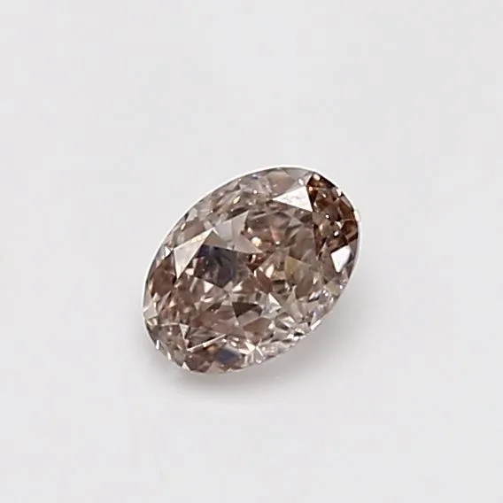 0.41 Carat Oval Fancy Pink Brown SI1 Natural Diamond
