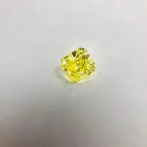 0.57 Carat Radiant Fancy Yellow VS2 Natural Diamond