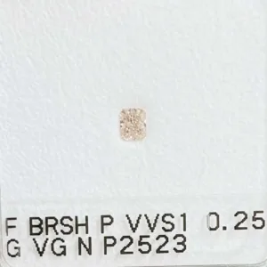 0.25 Carat Radiant Fancy Pink VVS1 Natural Diamond