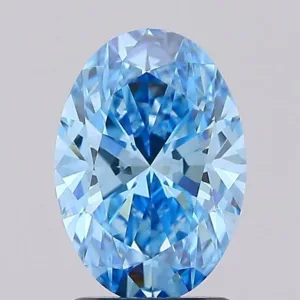 2.02 Carat Oval Fancy Vivid Blue VS1 Lab Diamond