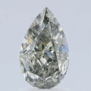 1.5 Carat Pear Fancy Light Gray VS2 Natural Diamond