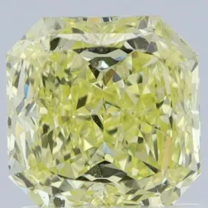 1.09 Carat Square Fancy Light Yellow VVS1 Natural Diamond