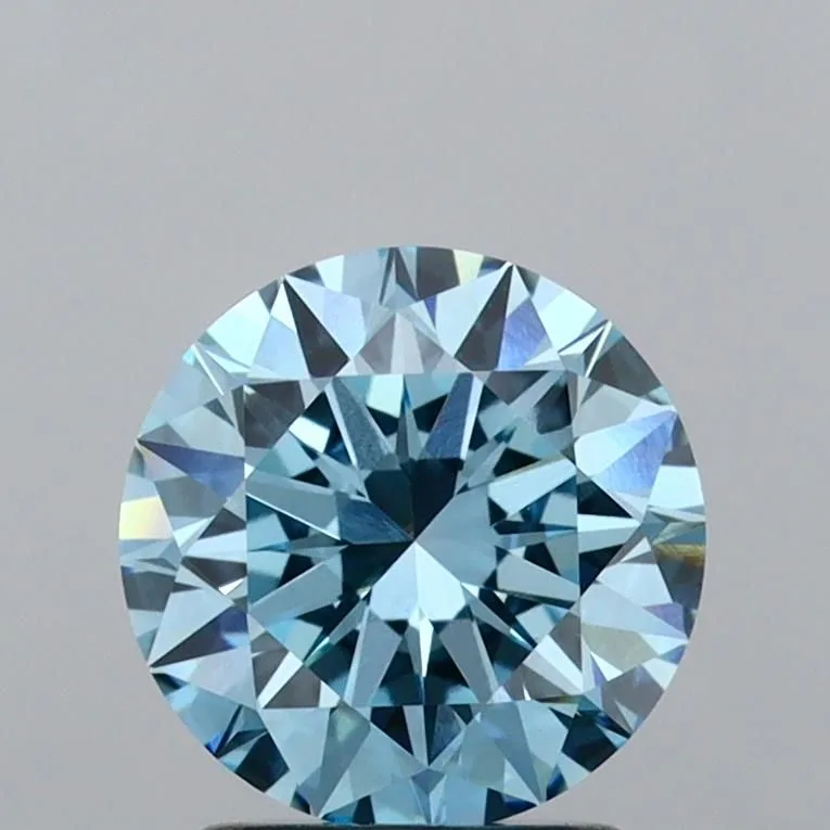 2.08 Carat Round Fancy Vivid Blue VS1 Lab Diamond