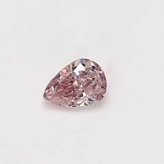 0.21 Carat Pear Fancy Pink VS2 Natural Diamond