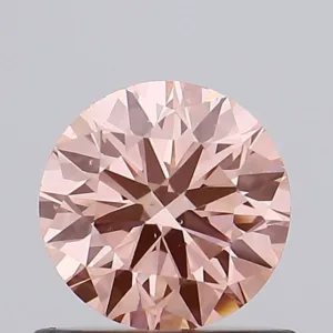 0.65 Carat Round Fancy Vivid Pink VS1 Lab Diamond