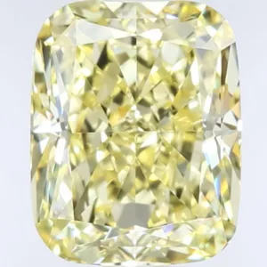1.4 Carat Cushion Brilliant Fancy Intense Yellow VVS1 Natural Diamond