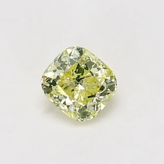 0.47 Carat Fancy Intense Green Yellow VS1 CUSHION BRILLIANT Diamond