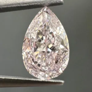0.56 Carat Pear Fancy Light Pink VS1 Natural Diamond