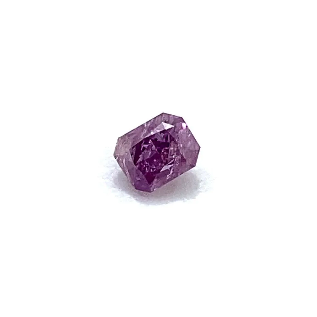 0.5 Carat Radiant Fancy Purple Pink I3 Natural Diamond