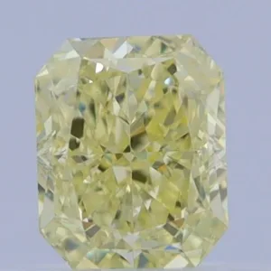 0.52 Carat Radiant Fancy Yellow VS2 Natural Diamond