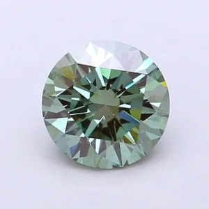 1.41 Carat Round Fancy Vivid Green VS2 Lab Diamond