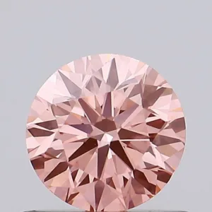 0.61 Carat Round Fancy Vivid Pink VS1 Lab Diamond