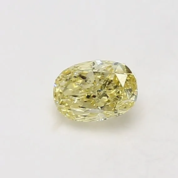 0.48 Carat Cushion Brilliant Fancy Yellow I1 Natural Diamond