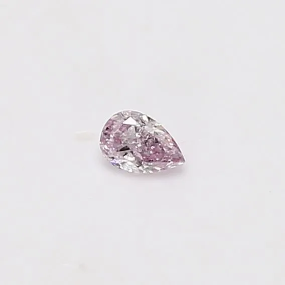 0.08 Carat Pear Fancy Light Pink Natural Diamond